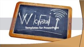  Presentation with wifi - Beautiful PPT layouts featuring wireless communincation - word wifi written backdrop and a ocean colored foreground