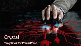  Presentation with optical communication - Cool new slide set with wireless connection 3d rendering concept backdrop and a wine colored foreground