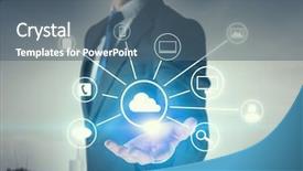  Presentation with wireless - Amazing slide set having wireless connection concept mixed media backdrop and a ocean colored foreground