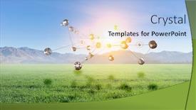  Presentation with wireless - Colorful PPT theme enhanced with wireless connection concept backdrop and a light blue colored foreground