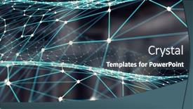  Presentation with wireless - PPT theme having hi tech 3d - wireless connection technologies background and a ocean colored foreground