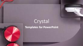  Presentation with wireless - Cool new PPT layouts with wireless-earphones-or-headphones backdrop and a gray colored foreground