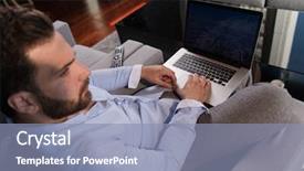  Presentation with laptop wireless - Presentation theme having wireless free - technology home and lifestyle concept background and a light blue colored foreground