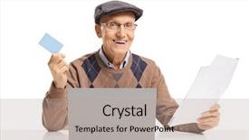  Presentation with smiling paramedic sitting in ambulance - Beautiful slide deck featuring wireless generation - smiling senior man sitting backdrop and a mint green colored foreground