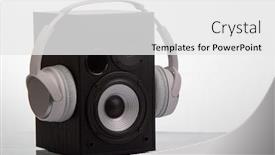  Presentation with bluetooth - PPT layouts having wireless-headphone-with-bluetooth-speaker background and a white colored foreground