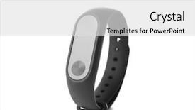  Presentation with gps vehicle tracker - Slide set consisting of wireless health monitoring - fitness tracker isolated on white background and a light gray colored foreground