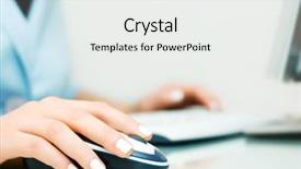  Presentation with education on computer black hands - Colorful PPT theme enhanced with wireless mouse - female hands working backdrop and a  colored foreground