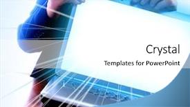  Presentation with wireless network security - Slides featuring wireless network security - laptop with a blank screen background and a white colored foreground