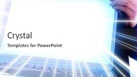  Presentation with wireless network - Audience pleasing presentation design consisting of wireless network security - laptop with a blank screen backdrop and a white colored foreground