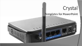  Presentation with wireless - Slide set featuring wireless router background and a white colored foreground