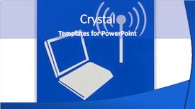  Presentation with internet service provider equipment broadband - Beautiful PPT theme featuring wireless signal - public internet service road sign backdrop and a  colored foreground