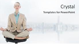  Presentation with composite - Theme consisting of wireless tower - digital composite of business woman background and a sky blue colored foreground