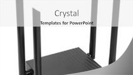  Presentation with wireless - Presentation theme with wireless-wi-fi-router background and a white colored foreground