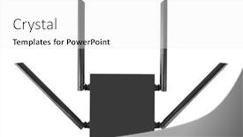  Presentation with wireless - Presentation theme consisting of wireless-wi-fi-router background and a white colored foreground
