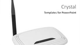  Presentation with antenna - Presentation enhanced with wireless-wi-fi-router background and a white colored foreground