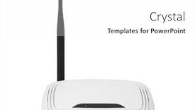  Presentation with antenna - PPT theme consisting of wireless-wi-fi-router background and a white colored foreground