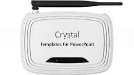  Presentation with antenna - Slides with wireless-wi-fi-router background and a white colored foreground