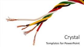  Presentation with electrical - Beautiful presentation featuring wires backdrop and a white colored foreground