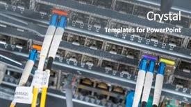  Presentation with fiber optic - Audience pleasing presentation theme consisting of wirles networking - server with fiber optic cables backdrop and a  colored foreground