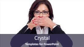  Presentation with mouth - PPT layouts consisting of silence wisdom - woman covering her mouth background and a tawny brown colored foreground