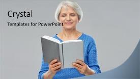  Presentation with wisdom - Presentation theme consisting of wisdom literature and old people background and a light gray colored foreground