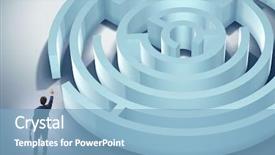  Presentation with maze - Colorful slide set enhanced with wise decisions - businessman is trying to escape backdrop and a light blue colored foreground