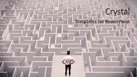  Presentation with square - Amazing PPT theme having wise decisions - confused businessman thinking while standing backdrop and a light gray colored foreground