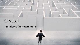  Presentation with good - PPT theme with wise decisions - good looking businessman with briefcase background and a light gray colored foreground