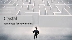  Presentation with decision - Beautiful theme featuring wise decisions - good looking businessman with briefcase backdrop and a  colored foreground