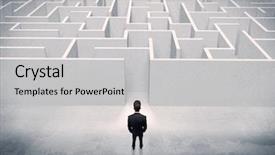  Presentation with good - Theme having wise decisions - good looking businessman with briefcase background and a light gray colored foreground