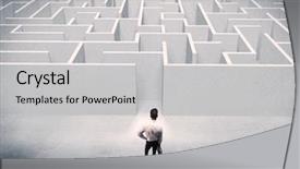  Presentation with decision - Cool new slides with wise decisions - good looking businessman with briefcase backdrop and a  colored foreground