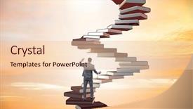  Presentation with career career progression and promotion - Presentation with wise investments - career progression through investment background and a  colored foreground