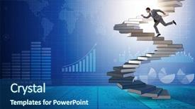  Presentation with career - PPT theme having wise investments - career progression through investment background and a  colored foreground