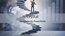  Presentation with career career progression and promotion - Presentation design having wise investments - career progression through investment background and a  colored foreground