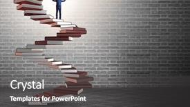  Presentation with career career progression and promotion - Presentation consisting of wise investments - career progression through investment background and a  colored foreground