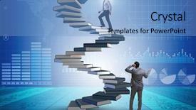  Presentation with investment - Slide set consisting of wise investments - career progression through investment background and a  colored foreground