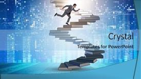  Presentation with investment - Slide set featuring wise investments - career progression through investment background and a  colored foreground