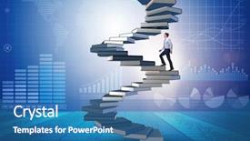  Presentation with investment - Presentation theme consisting of wise investments - career progression through investment background and a  colored foreground