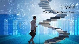  Presentation with investment - Audience pleasing presentation theme consisting of wise investments - career progression through investment backdrop and a  colored foreground