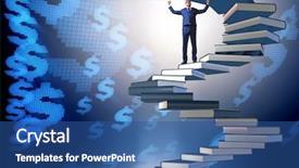  Presentation with investment - Colorful presentation theme enhanced with wise investments - career progression through investment backdrop and a  colored foreground