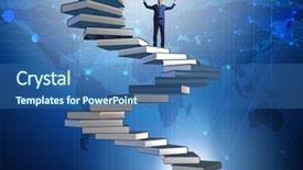  Presentation with investment - Beautiful slide deck featuring wise investments - career progression through investment backdrop and a ocean colored foreground