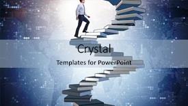  Presentation with career career progression and promotion - Beautiful presentation theme featuring wise investments - career progression through investment backdrop and a light blue colored foreground