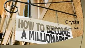  Presentation with conceptual framework - Slide deck with wise investments - how to become a millionaire background and a  colored foreground