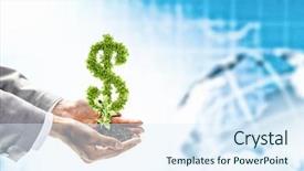  Presentation with holding hands - Slide deck having wise investments - image of human hands holding background and a  colored foreground