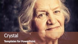  Presentation with beautiful black women smiling - PPT layouts having wise women - portrait of a beautiful smiling background and a coral colored foreground