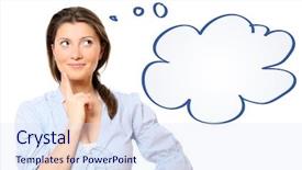  Presentation with thoughts - Amazing slides having wise women - portrait of a young beautiful backdrop and a sky blue colored foreground