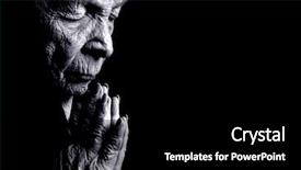  Presentation with black woman praying - Presentation design enhanced with wise women - portrait on black of old background and a black colored foreground