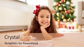  Presentation with christmas holidays - Amazing theme having wishes - christmas holidays and childhood concept backdrop and a coral colored foreground