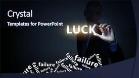  Presentation with fingers - Colorful slide set enhanced with wishes promotion - businessman on dark background taking backdrop and a  colored foreground