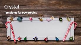  Presentation with colorful birthday or carnival frame - PPT theme consisting of wishes promotion - colorful wooden christmas card frame background and a tawny brown colored foreground